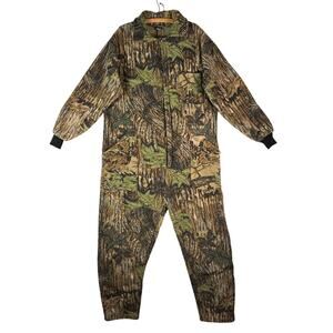 MALDEN Vintage Polarfleece Insulated Front Zip Up Camoflauge Coveralls Size XXL